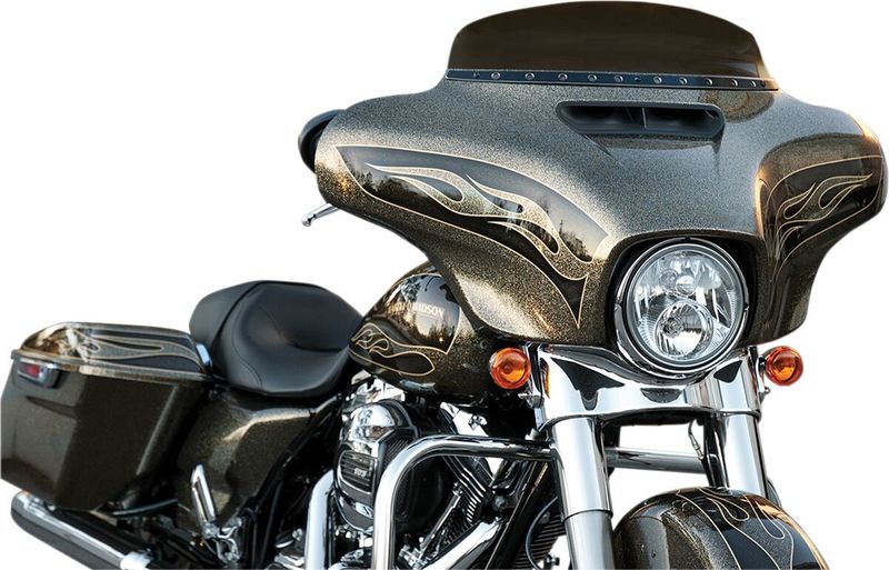 List vindruta Memphis Shades Holes rostfri svart Touring 14-24, Trike 14-21