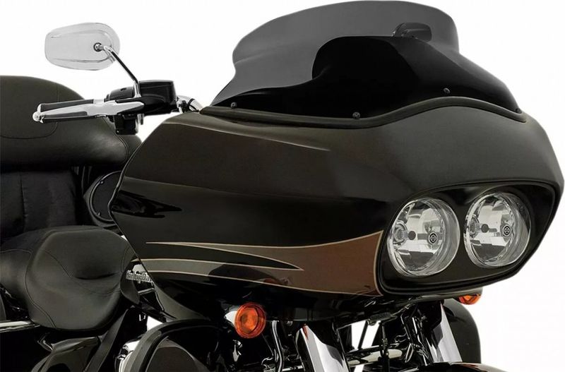 Vindruta Memphis Shades Spoiler OE Fairings Shild 6 6.5 svart Touring 10-13