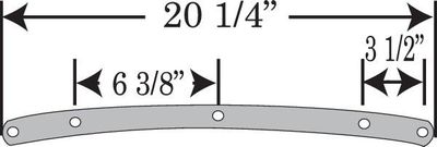 Vindruta Memphis Shades ersättningsplast 15" svart rökfärgad Road King