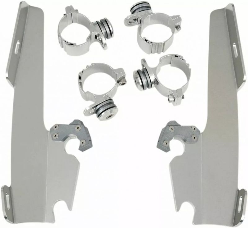 Monteringssats Memphis Shades Fats Trigger-Lock smal polerad H-D 72-22