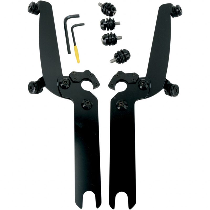 Monteringssats Memphis Shades Sportshield Trigger-Lock svart Softail 86-17 MEB8922