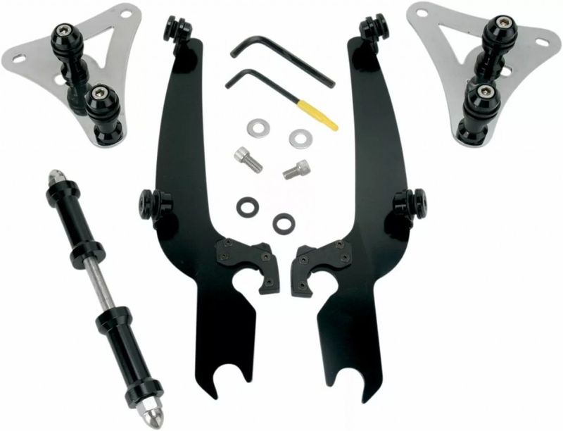 Monteringssats Memphis Shades Sportshield Trigger-Lock svart Softail 88-07