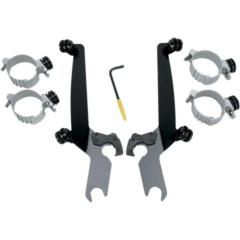 Monteringssats Memphis Shades Sportshield Trigger-Lock svart H-D 06-24