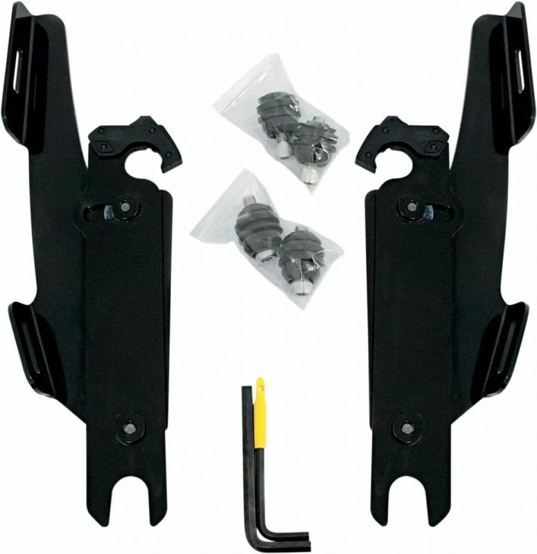 Monteringssats Memphis Shades Fats Trigger-Lock Wo/lb smal svart Softail 86-17