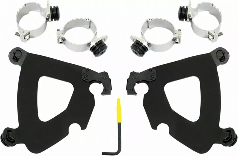 Monteringssats Memphis Shades Gauntlet Trigger-Lock svart Dyna 06-17, Softail 18-24