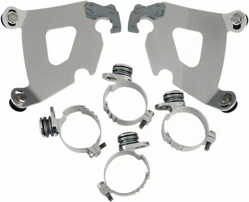 Monteringssats Memphis Shades Trigger-Lock Dyna 06-17, Softail 18-24 polerad