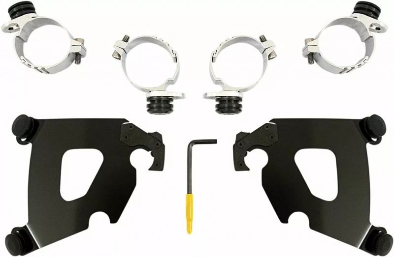 Monteringssats Memphis Shades Trigger-Lock Dyna 06-17, Softail 18-24 svart
