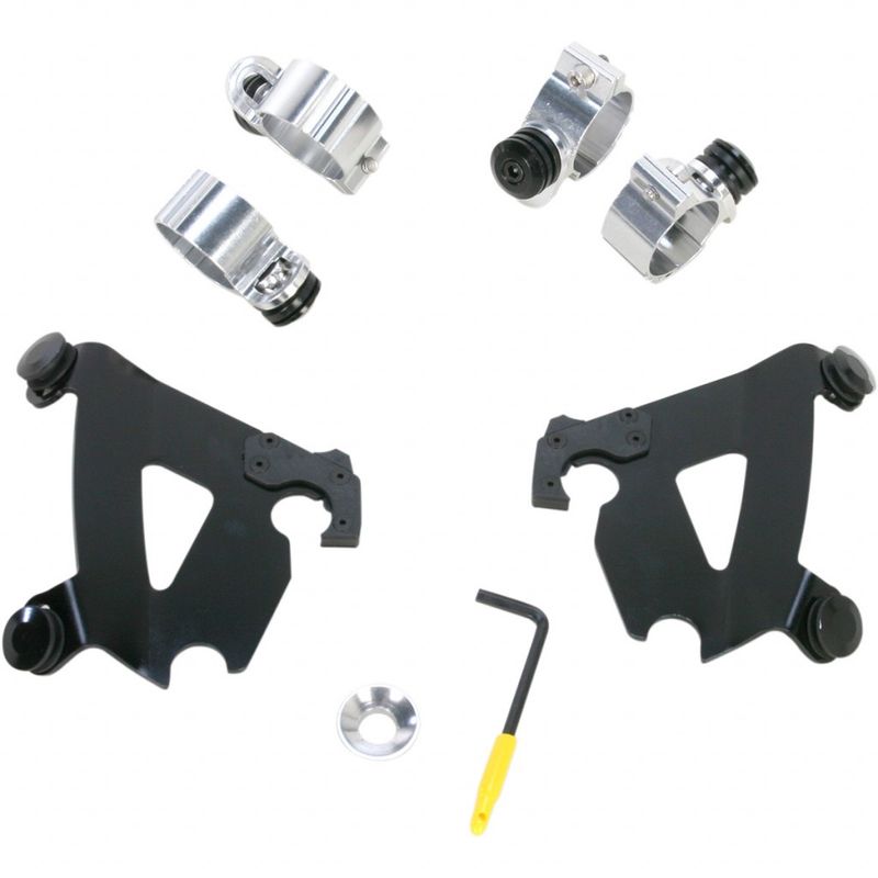Monteringssats Memphis Shades Trigger-Lock svart Sportster 86-22, Dyna 93-05