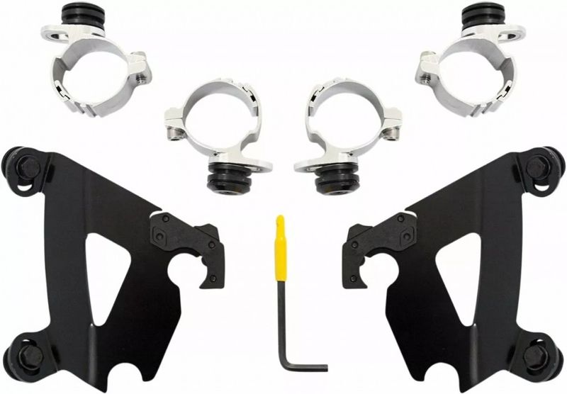 Monteringssats Memphis Shades Trigger-Lock svart Sportster 96-16, Street 15-19