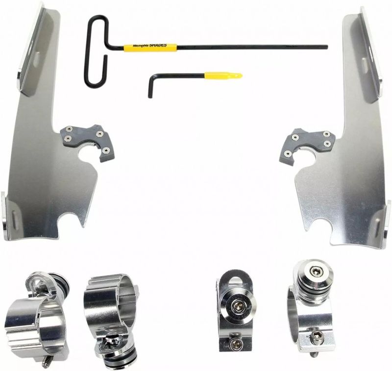 Monteringssats Memphis Shades Fats Trigger-Lock XL12C smal polerad Sportster 11-19
