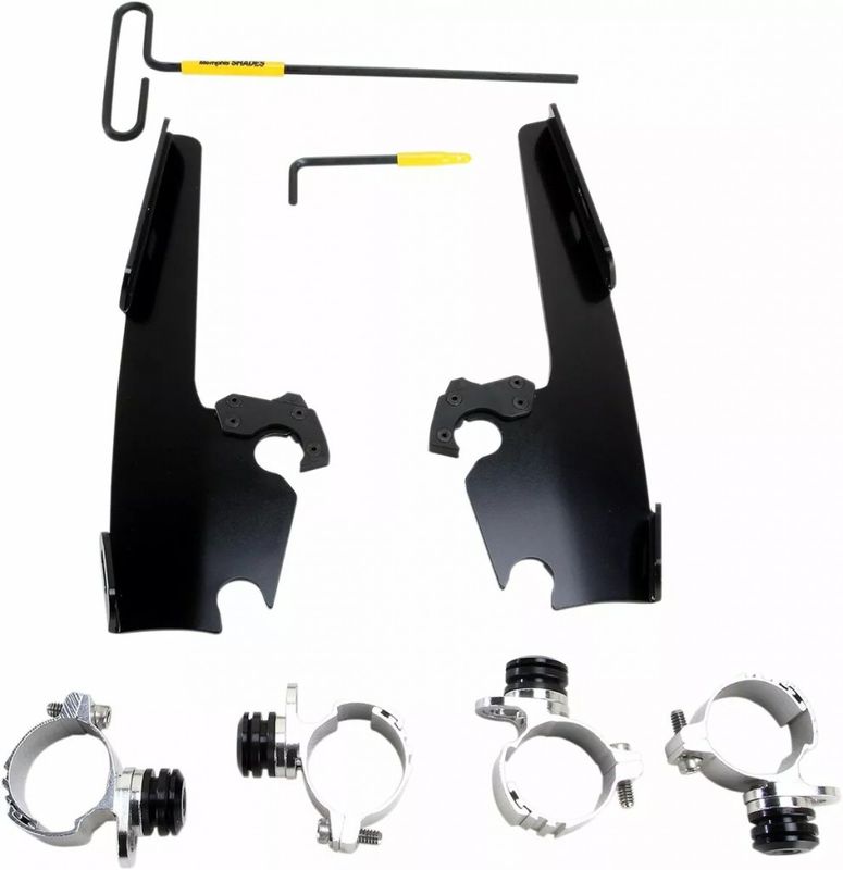 Monteringssats Memphis Shades Fats Trigger-Lock smal svart Sportster 10-19