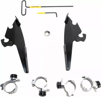 Monteringssats Memphis Shades Trigger-Lock Batwing svart Sportster 11-19