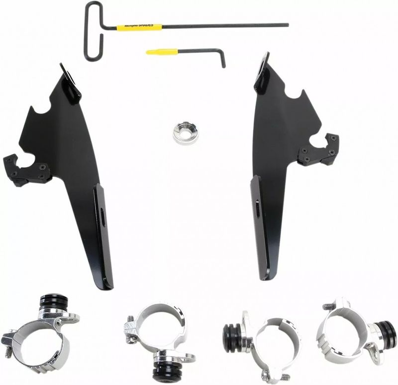 Monteringssats Memphis Shades Trigger-Lock Batwing svart Sportster 11-19