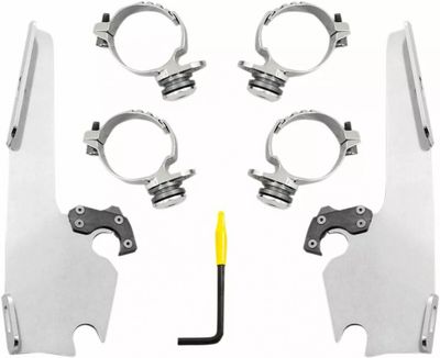 Monteringssats Memphis Shades Fats Trigger-Lock smal polerad Dyna 14-17, Softail 18-20