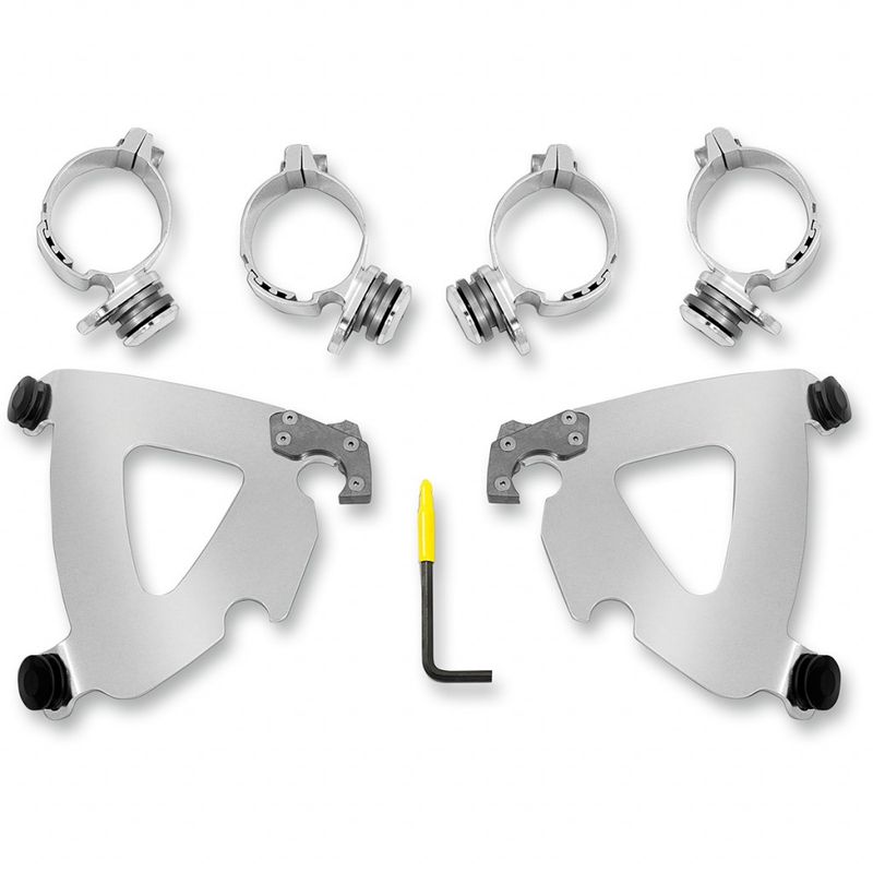 Monteringssats Memphis Shades Warrior Trigger-Lock röd polerad Dyna 06-17, Softail 08-24