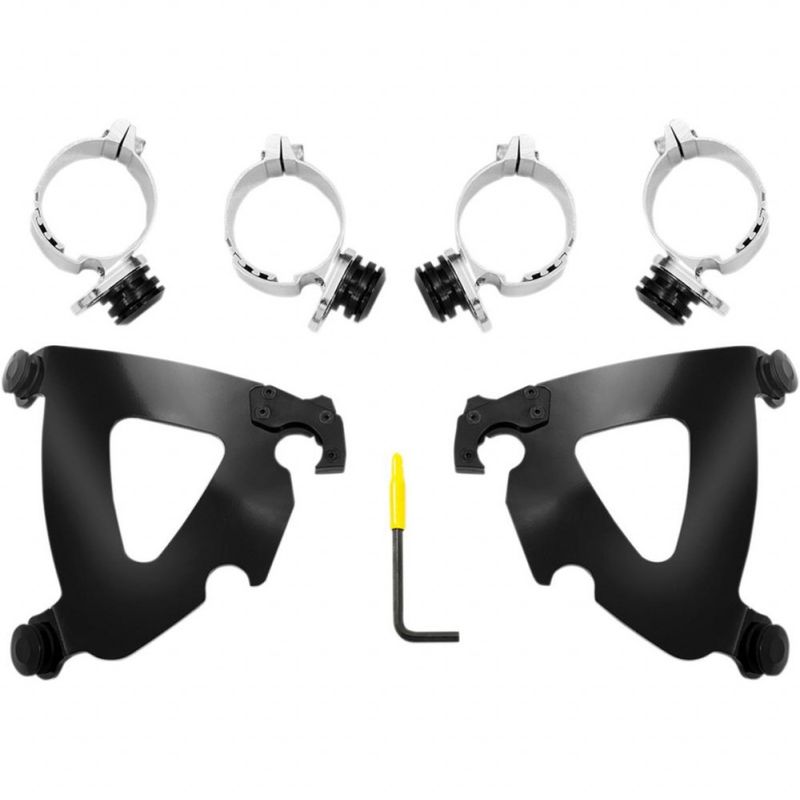 Monteringssats Memphis Shades Warrior Trigger-Lock röd svart Dyna 06-17, Softail 08-24