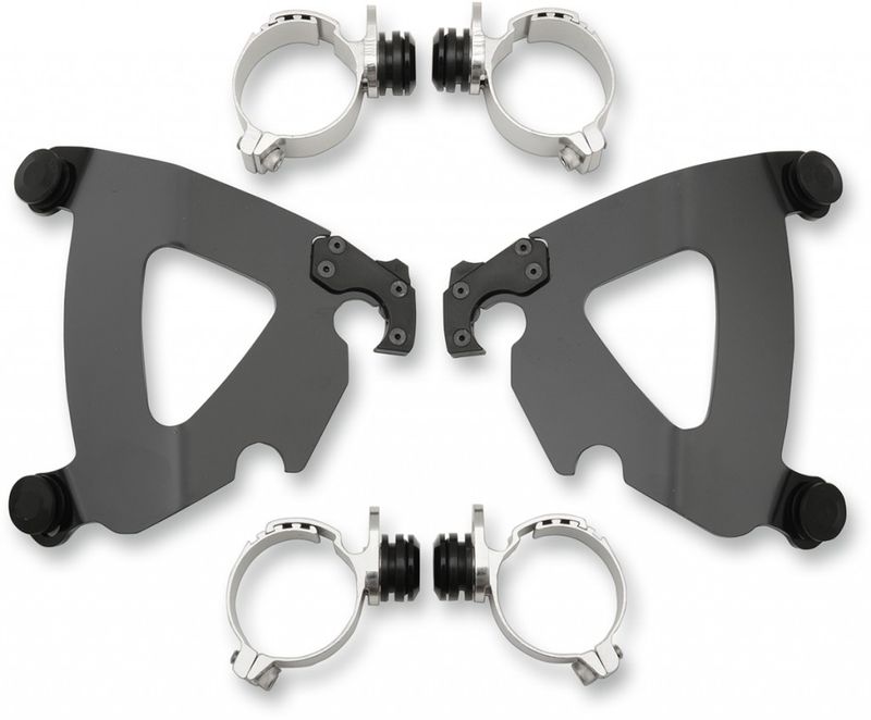 Monteringssats Memphis Shades Warrior Trigger-Lock svart Dyna 06-17, Softail 13-17
