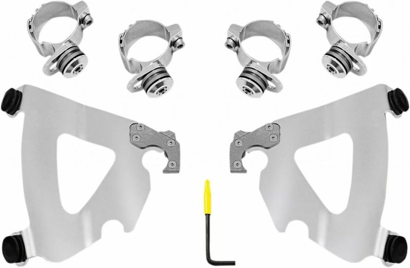 Monteringssats Memphis Shades Warrior Trigger-Lock röd Sportster 77-22, Dyna 93-05 MEK2038