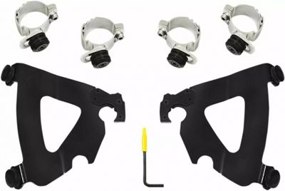 Monteringssats Memphis Shades Warrior Trigger-Lock röd Sportster 77-22, Dyna 93-05 MEB2038
