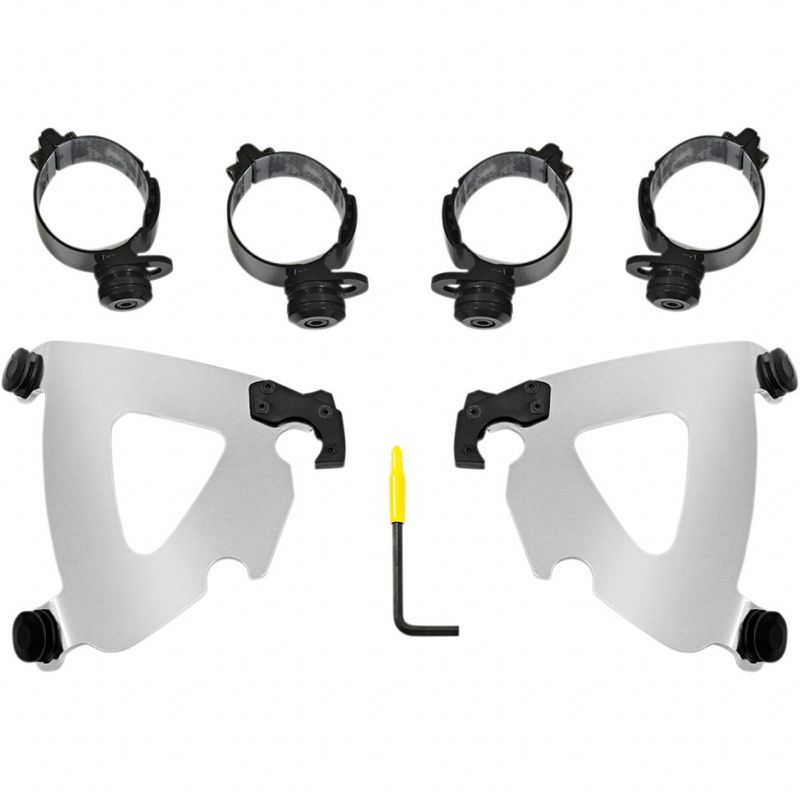 Monteringssats Memphis Shades Warrior Trigger-Lock röd polerad Softail 18-24