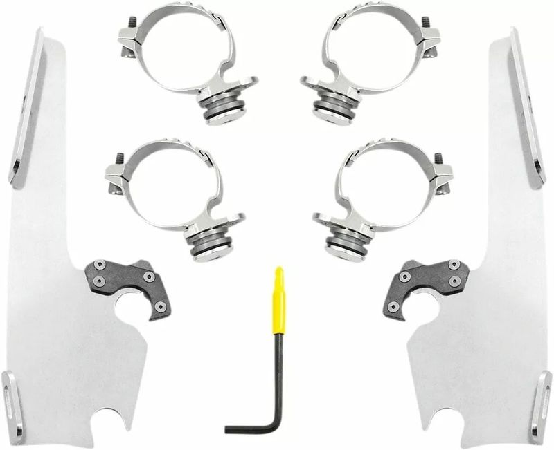 Monteringssats Memphis Shades Fats Trigger-Lock smal Sportster 16-22 polerad