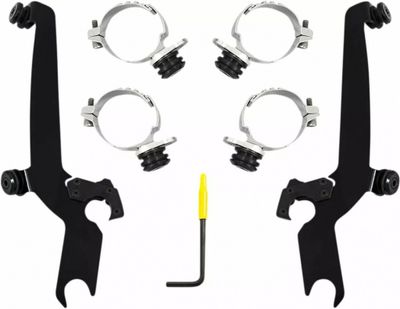 Monteringssats Memphis Shades Sportshield Trigger-Lock Sportster 16-22 rostfri svart