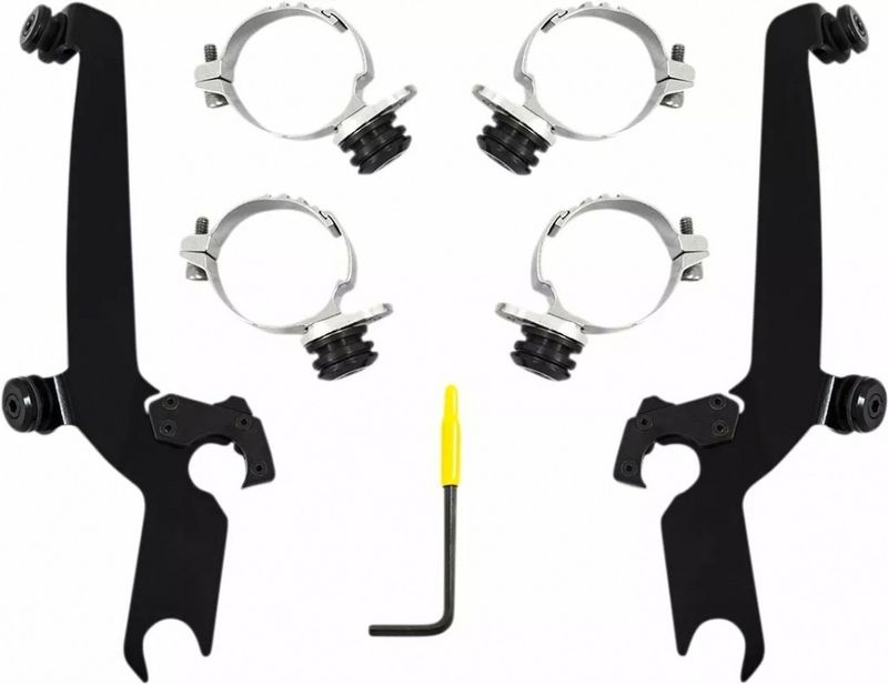Monteringssats Memphis Shades Sportshield Trigger-Lock Sportster 16-22 rostfri svart