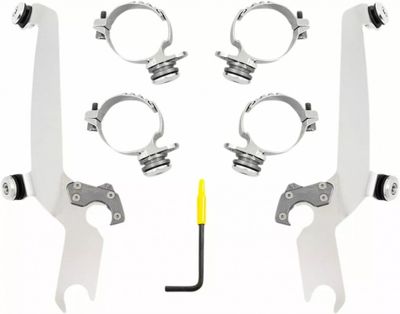 Monteringssats Memphis Shades Sportshield Trigger-Lock Sportster 16-22 rostfri polerad