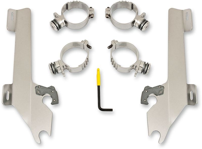 Monteringssats Memphis Shades Trigger-Lock polerad Victory 04-17, Kawasaki 04-08