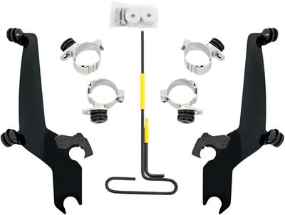 Monteringssats Memphis Shades No-Tool Trigger-Lock Sportshield smal svart rostfri