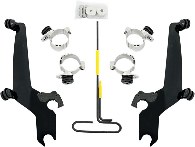 Monteringssats Memphis Shades No-Tool Trigger-Lock Sportshield smal svart rostfri