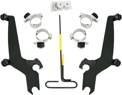 Monteringssats Memphis Shades No-Tool Trigger-Lock Sportshield svart rostfri Honda 87-15