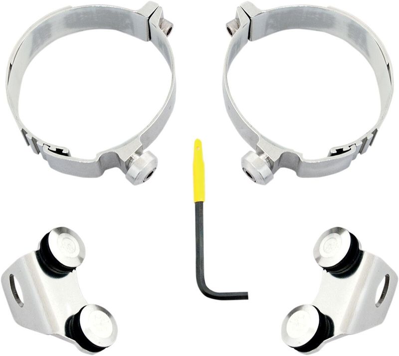 Monteringssats Memphis Shades polerad Yamaha 06-16, Suzuki 06-16, Kawasaki 04-10