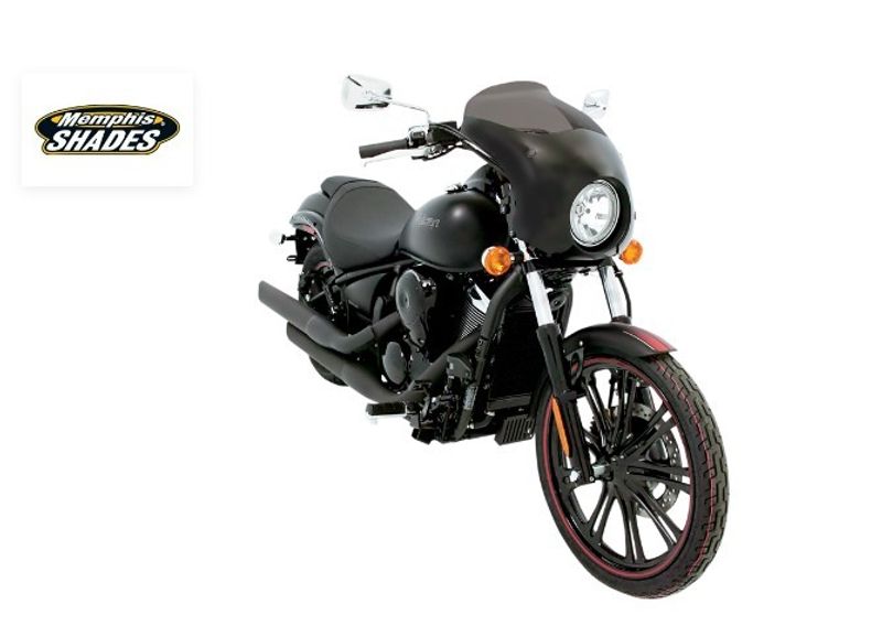 Kåpa Memphis Shades svart Yamaha 02-17, Kawasaki 07-upp