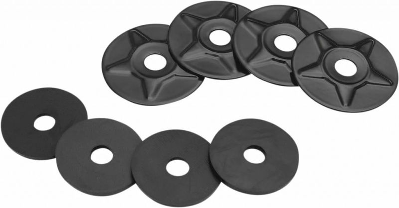 Bricka Show Chrome Satn svart Honda 88-upp, Can Am (Brp) 10-upp (4-pack)