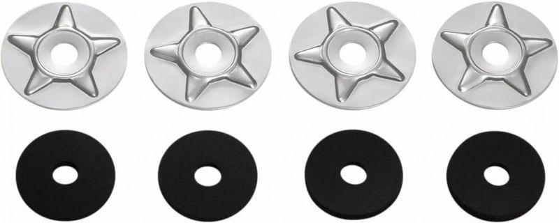 Brickor Show Chrome stjärnbrickor med gummi 4-pack