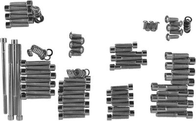 Bultsats Drag Specialties slät Softail 07-15, Dyna 07-15 svart/krom