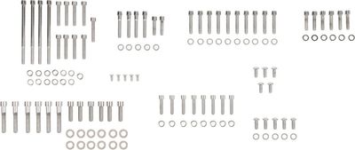 Bultsats Drag Specialties slät Softail 07-15, Dyna 07-15 krom