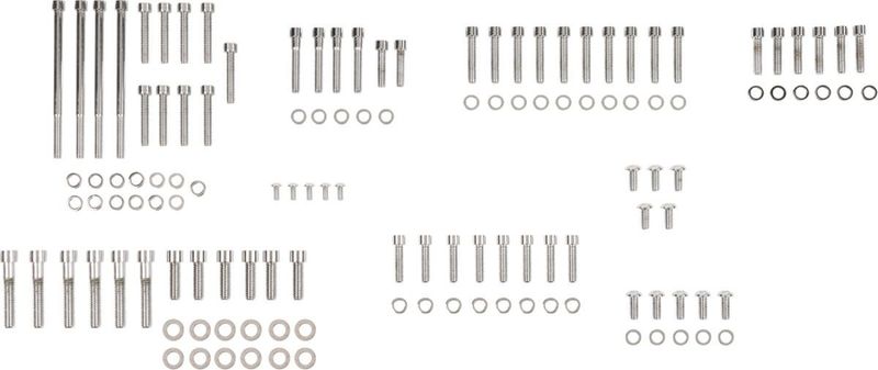 Bultsats Drag Specialties slät Softail 07-15, Dyna 07-15 krom