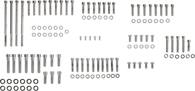 Bultsats Drag Specialties slät Touring 07-15 krom