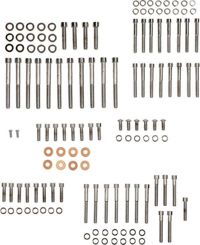 Skruvsats Drag Specialties krom slät Sportster 04-22