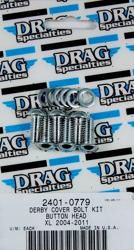 Skruvsats derbylock Drag Specialties krom Sportster 04-22