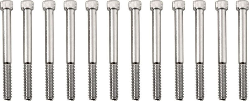 Skruvsats Drag Specialties M-Eight M8CRKCAS räfflad krom Touring 17-24