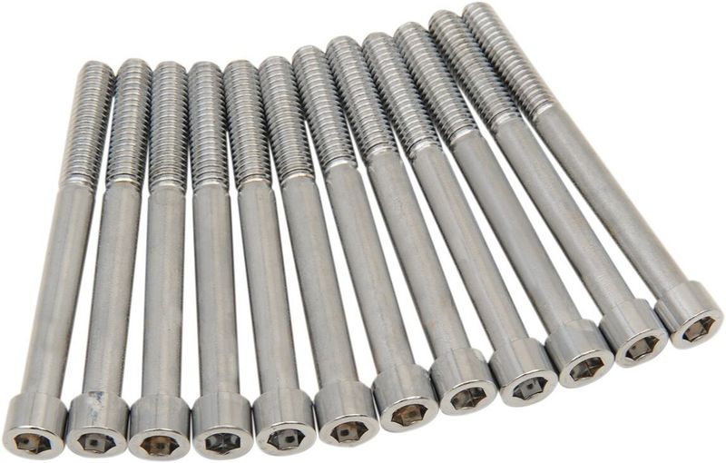 Skruvsats Drag Specialties M-Eight M8CRKCAS slät krom Touring 17-24