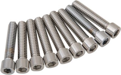 Skruvsats Drag Specialties M-Eight M8CAMCOV slät krom H-D 17-24