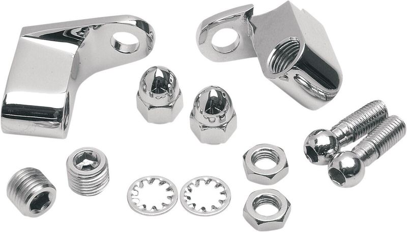 Monteringssats blinkers fram Drag Specialties krom Sportster 86-03, Dyna 03-13