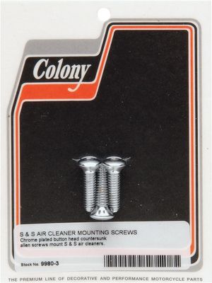 Skruvsats luftfilterkåpa S&S Colony Touring 74-83, FXR 82-83