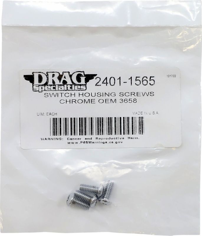 Skruvsats hus Drag Specialties krom