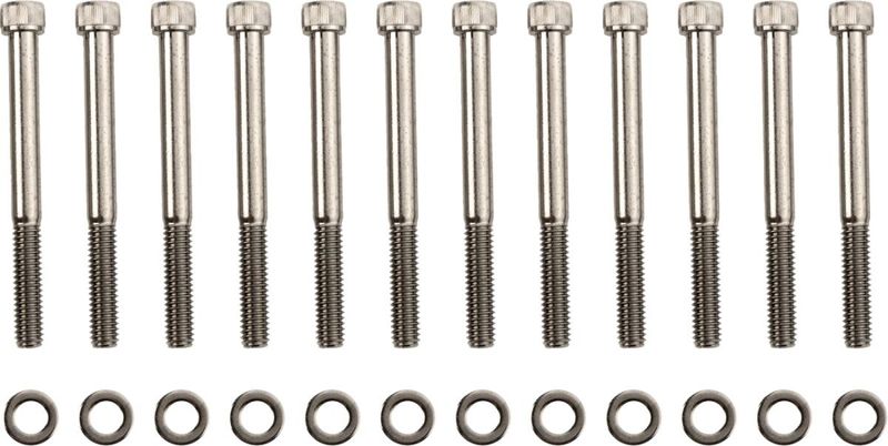 Skruvsats Drag Specialties M-Eight Crank räfflad svart Touring 17-24, Trike 19