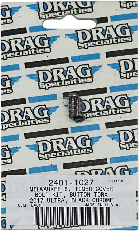 Skruvsats Drag Specialties M-Eight svart H-D 17-upp